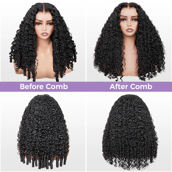 Burmese Curly Glueless Wig Bleached Knots 13x4 13x6 HD Lace Front Wear Go Wig With Flexible Fit Drawstring