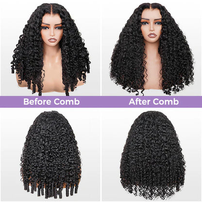Burmese Curly Glueless Wig Bleached Knots 13x4 13x6 HD Lace Front Wear Go Wig With Flexible Fit Drawstring