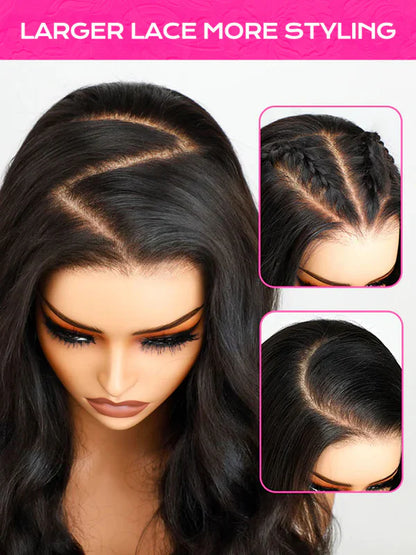 Pre-bleached Kinky Straight Hair Wear Go Glueless Wig 7x5 Pre-cut HD Lace Pre-plucked