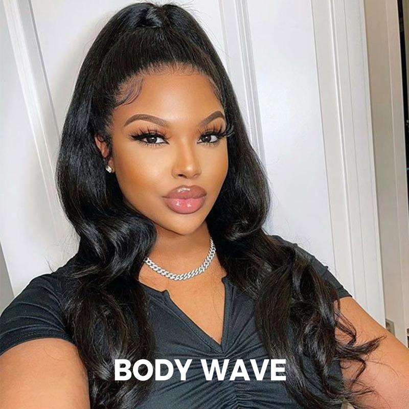Kinky Straight 360 Lace Front Glueless Wig with Bleached Knots