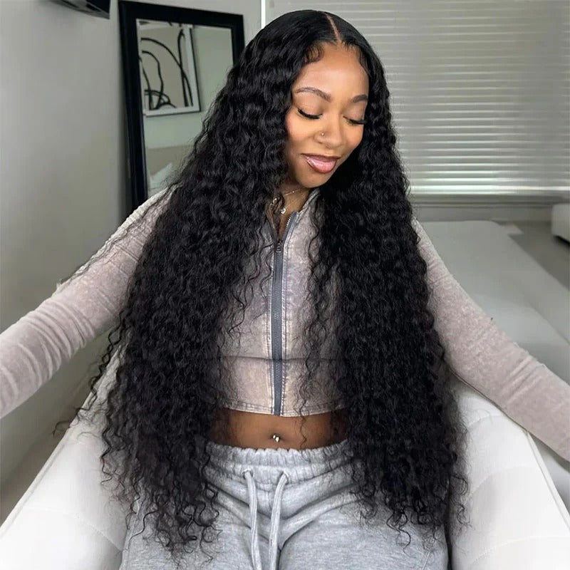 Thick Long Curly 13x4 Lace Frontal Wig Glueless Style